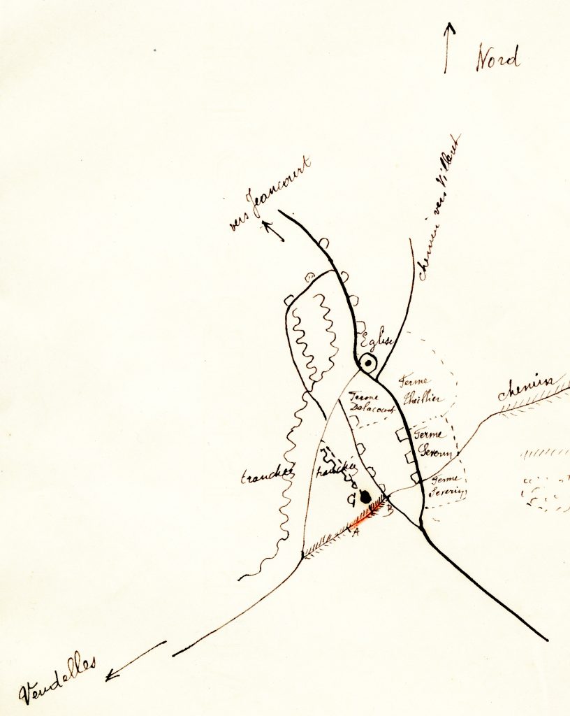 Map of Le Verguier, 1919