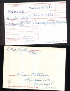Medal Card for Ronald Clifton Brooks