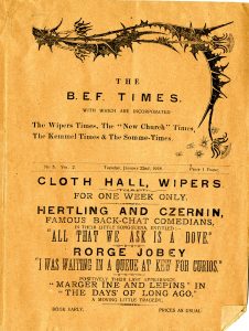 The Wipers Times, January 22, 1918 containing Jack's poem, "The Sapper"