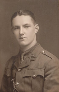 Sepia toned photograph of British WWI officer